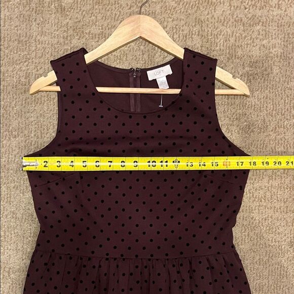 LOFT Dark Polka Dot Mini Dress - Picture 7 of 9